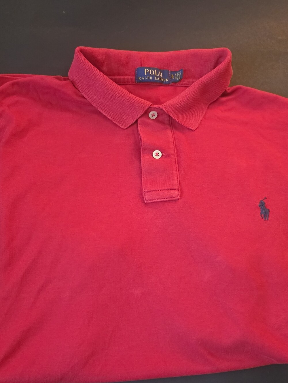 Polo by Ralph Lauren Men’s Bright Red Short Sleeve Polo with Embroidered Pony